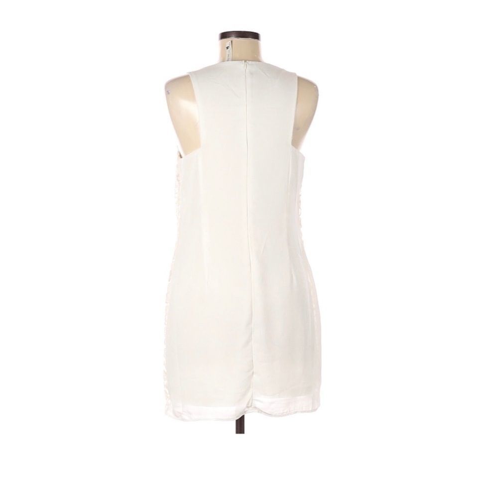 Like 🆕 PINK OWL white dress with lace-like embroidered overlay, size M - Picture 4 of 7